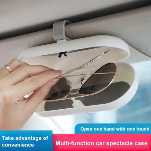 Car Glasses Box With Aromatherapy Piece Car Supplies Bill Glasses Clip General Sun Visor Storage Sunglasses Holder Glasses Case