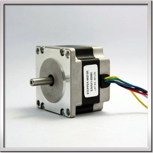 Free shipping CE ROHS NEMA23 1.8degree 57mm 2 phase hybrid stepper motor 57HS41-2006 24v 10w 2A 6-wire for Engraving 3d printer