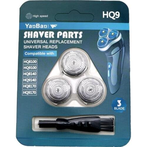 3pcs Razor Heads for Philips Norelco HQ9 Stainless Steel HQ8290 HQ9020 HQ9070 HQ9080 HQ8172, HQ8173 HQ8200 HQ8240 HQ9161 HQ9190