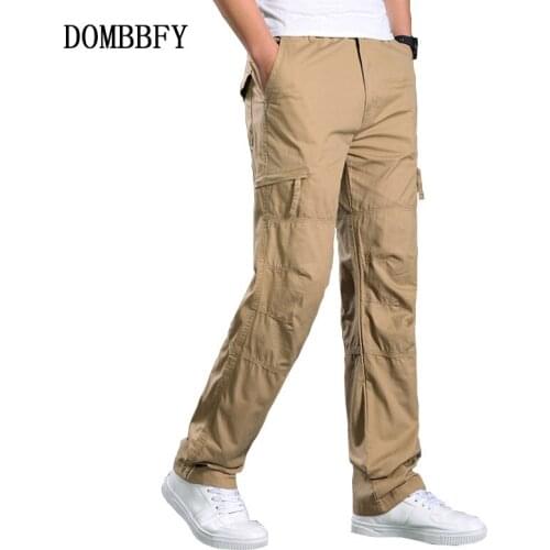 Outdoor Men Cargo Pants Multi Pocket Tactical Trousers Mens Work Out Pants Military Army Pants Straight Casual Long Hip Hop Pant