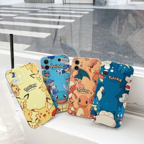 Pokemon Pikachu Phone Case for IPhone 7 / 8 / Plus X / XS / XR / XS Max / 11 / 12 /Pro Cute Cartoon Anti-fall Silicone Case Gift