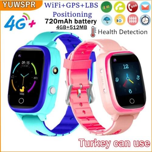Smart kids watches GPS Tracker 4G Watches GPS WIFI Location Body Temperature ECG/BPG Blood Pressure Video Call Waterproof T5S