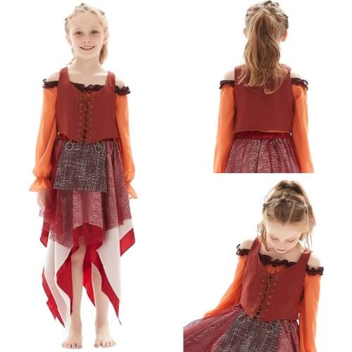 Kids Children Mary Sanderson Cosplay Costume Skirt Outfits Halloween Carnival Suit For Girls