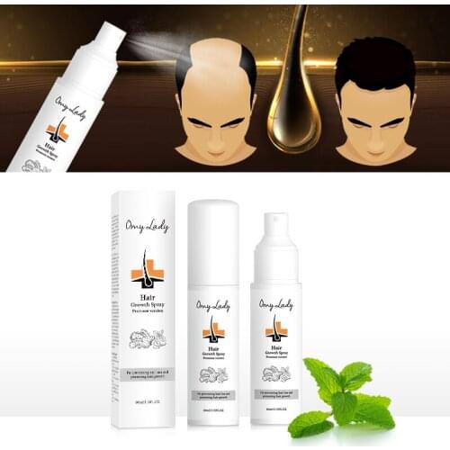 Ginger Hair Growth Intensive Spray 60ML Anti Hair loss Products For Men and Women Fast Sunburst Hair Regrowth Tool