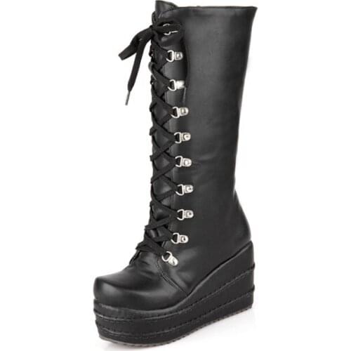 Foreign trade high boots since boots with side zipper sponge bottom shoe size 43 boots 9