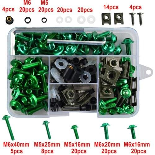 Colorful Motorcycle Sportbike Windscreen Fairing Bolts Kit Fastener Clips Screws