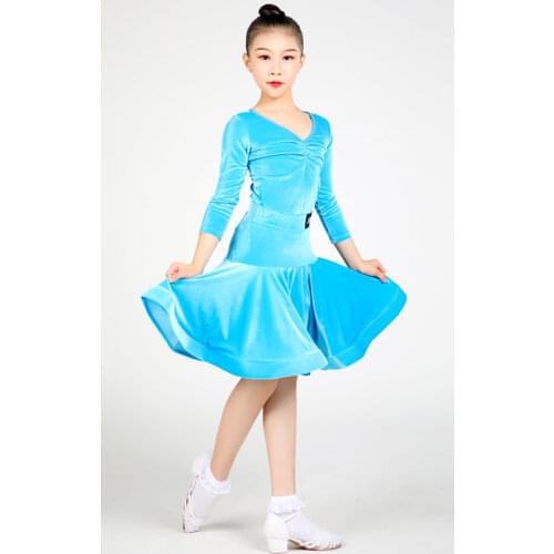 Latin Dance Costumes For Kids Rumba Dance Practice Clothing Ballroom Dance Competition Dresses Girls Samba Dancewear DQL2723