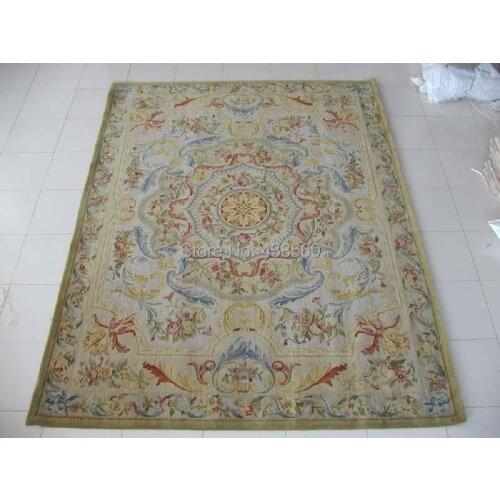 Free shipping 8'x10' 90 Line Royal Savonnerie rug hand waved carpet for home decoration