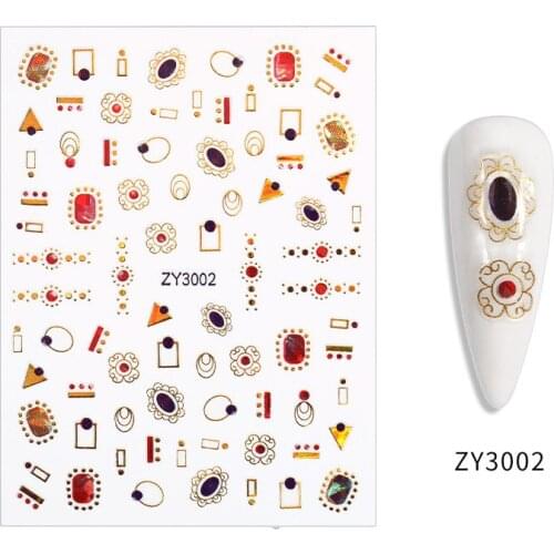 Nail Decal Transparent Foil Stickers Manicure Star And Moon Water For Self Adhesive In Summer