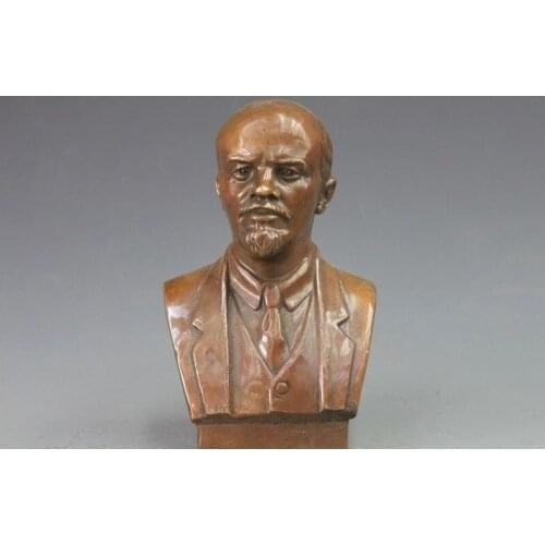 Copper Brass craft Western Bronze Copper Russia Communist thinkers Vladimir Lenin Art Sculpture a 0518