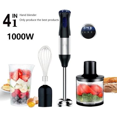 4 in 1 Blender Mixer High Power Food Mixer Processor 2 Speeds Kitchen Detachable Hand Blending Egg Beater DIY Cooking Tools