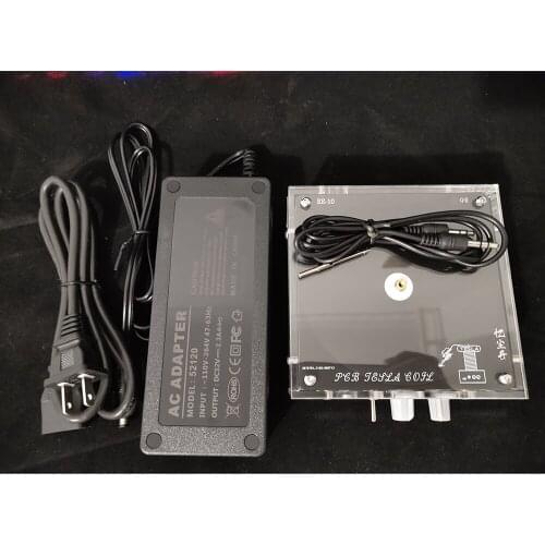 AC 100-240V Mini Solid State Tesla Coil Magnetic Storm Coil Music Lightning DIY Experimental Artificial Lightning