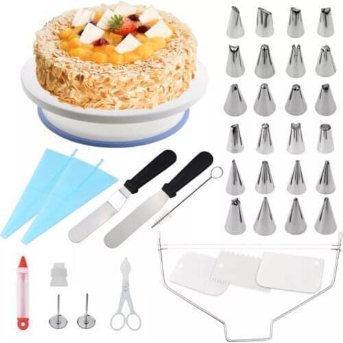 Reusable Baking Cups Cupcake Decorating Tools 39Pcs Baking Supplies Set Icing Smoother Spatulas Pastry Bags Leveler