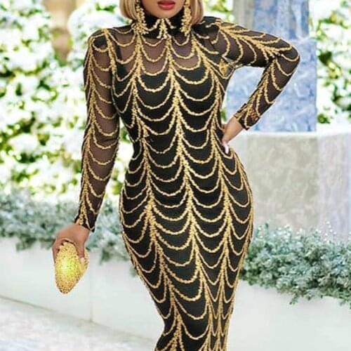Fashion Sequins High Street Dress Summer Abaya Women Solid Elegant Party Dresses Plus Size Robe African Vestido with Inner Dress