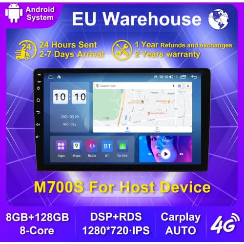 6G RAM 128ROM M600S DSP RDS Car Radio Multimedia For 9 inch universal multimedia Auto Carplay Stereo Head Unit NO DVD 2DIN