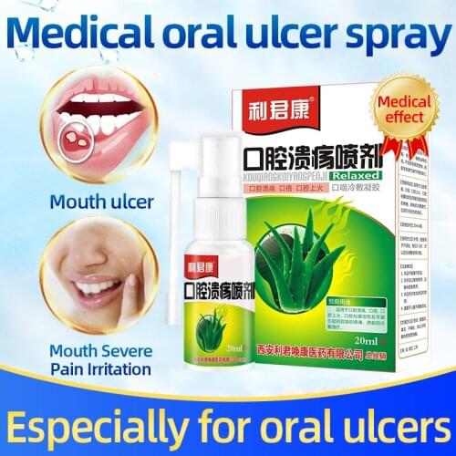 30ml Natural Herbal Oral Ulcer Spray Treatment Mouth Severe Pain Irritation Halitosis Sore
