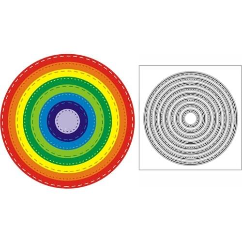 New Stitched Round Frame Craft Embossing Mold 2021 Metal Cutting Dies for DIY Decorative Scrapbooking Album Card Making No Stamp