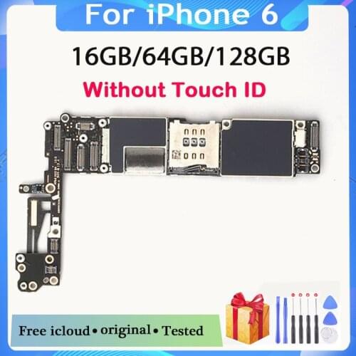 For iphone 6 4.7 inch Original unlocked Motherboard without Touch ID,100% Tested for iphone 6 Mainboard 16GB / 64GB / 128GB