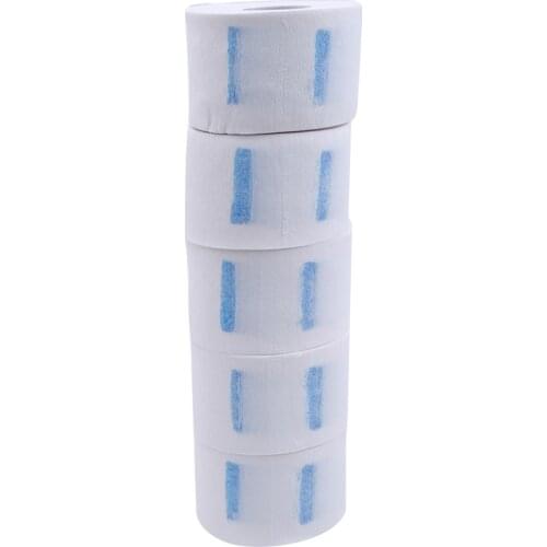 Barber Salon 5 Roll Disposable Barber Neck Strip Hairdressing Tools Absorb Perspiration Paper Hairdressing Bib For Barber