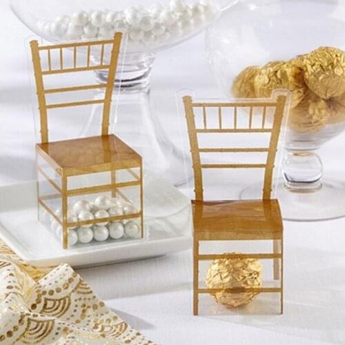 Chair Shape Favor Boxes Plastic Boxes PVC Boxes Clear Candy Boxes