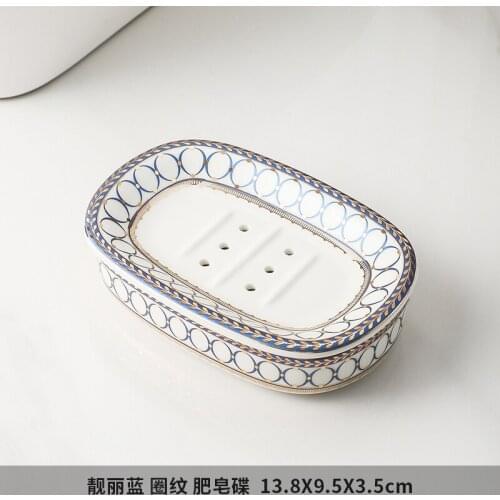 Portable Luxury Soap Dish Ceramic Kawaii Eco Friendly Soap Case Travel Bathroom Accessories Portable Porta Sabonete Soap Dish