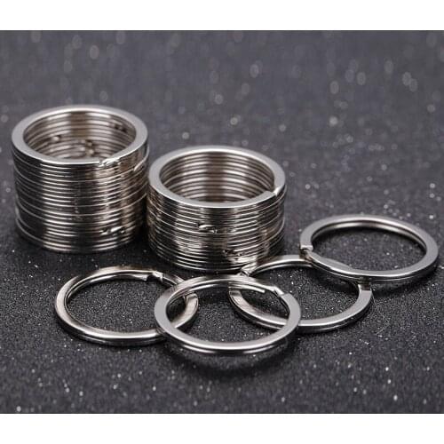 20pcs Split Key Rings 1.5x25mm Metal Hook Ring for DIY Keychain Making Handmade Jewelry Connectors Accessories High Quality