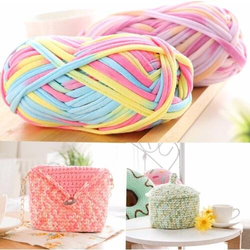Colourful DIY Crochet Cloth Carpets Yarn 100g Acrylic Wool Knitting Paragraph hand-knitted Thick Knit Basket Blanket toys yarn