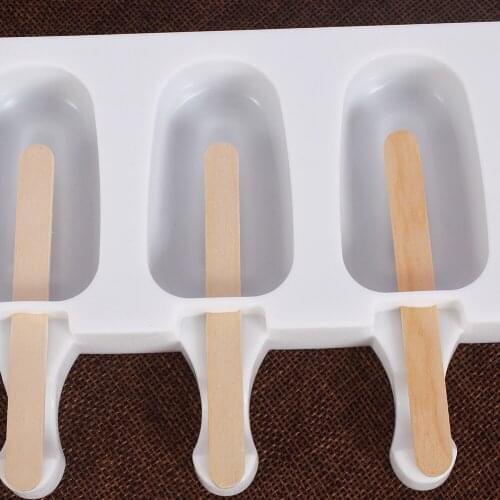 Silicone Ice Cream Molds 4/8 Cavity Ice Candy Lolly Maker Dessert DIY Tools