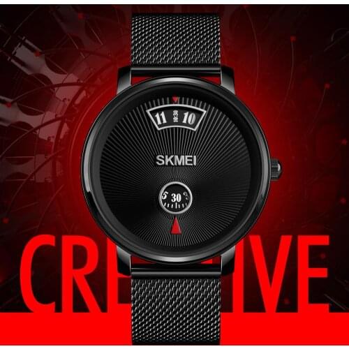 SKMEI Casual Men Quartz Watch Fashion Mesh Steel Strap Sport Mens Watches Waterproof Business Male Wristwatch Relogio Masculino