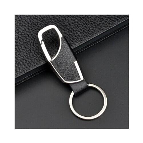 Car-Styling Metal Key Ring Cowhide KeyChain For Volkswagen Touareg Phaeton Bora Lavida Lamando Touran Beetle Magotan