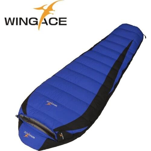 WINGACE Fill 2000G 3000G 4000G Duck Down Winter Sleeping Bag Adult Warm Outdoor Camping Mummy Sleeping Bag For Tourism