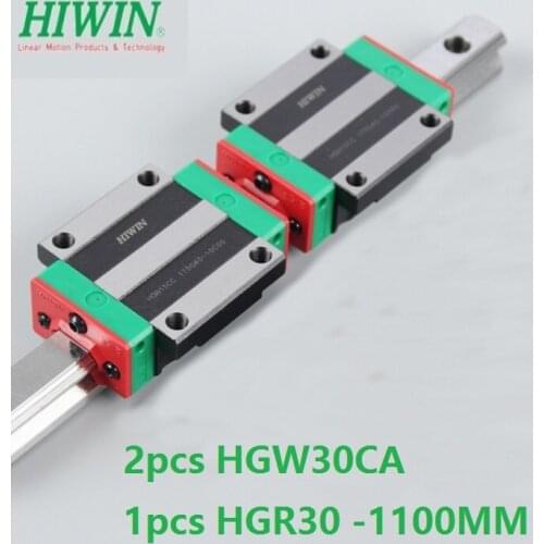 1pcs 100% original Hiwin linear guide HGR30 -L 1100mm + 2pcs HGW30CA HGW30CC flange block for cnc router