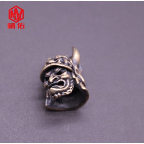 1PC EDC Paracord Beads Viking Warrior Retro Brass Copper Oxide Umbrella Rope Cord Lanyard Pendants Knife Beads Accessories