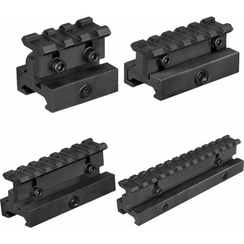 20mm height gradient adjustable metal heightening guide rail red dot sight leather rail toy ar 15 rail hunting accessories