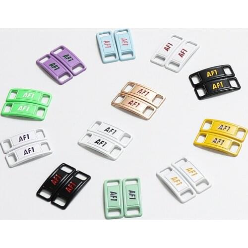 2021 New Color Matching AF1 Shoelaces Buckle Shoe Decorations Sneaker Kits Metal Lace Buckle Sports Metal Kits Shoe Accessories