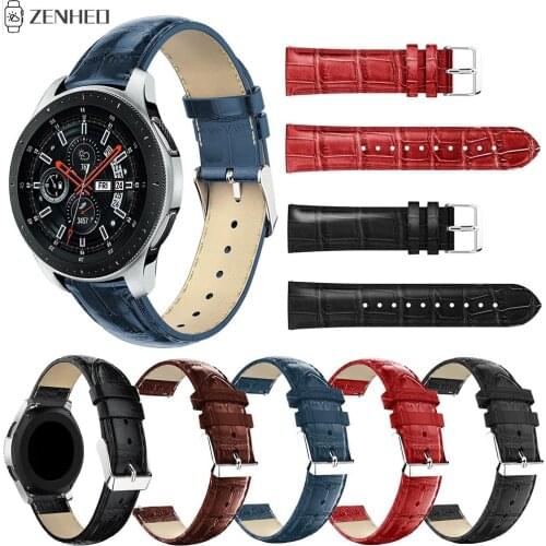 22mm Leather Strap for Xiaomi Huami Amazfit Stratos 2/2S Watch Band For Samsung Galaxy Watch 46mm Replacement Watchband