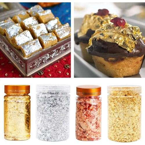 3g-10g Imitation Gold Sliver Copper Foil Sequins Glitters Craft Leaf Flake Sheets Bulk Foil Paper For Gilding DIY Nail Art Decor