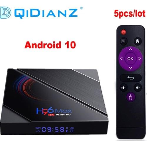 5pcs Android 10 TV Box H96 Max Allwinner H616 4K Smart TV Box 2.4G&5G Wifi BT4.0 H96Max Media Player Android Set Top Box