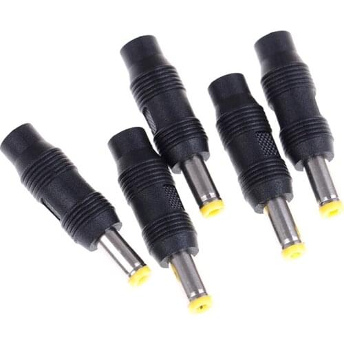5Pcs To 5.5x2.1mm Male Plug Adapter Connector Dc Power 3.5mm X1.35mm Female Jack
