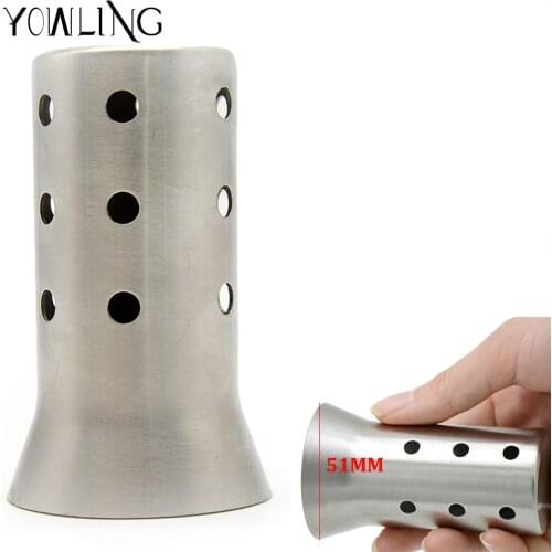 51MM Universal Motorcycle Exhaust pipe Muffler Middle pipeline DB Killer Silencer FOR yamaha TMAX 500 T MAX 530 MT-09 Z1000SX