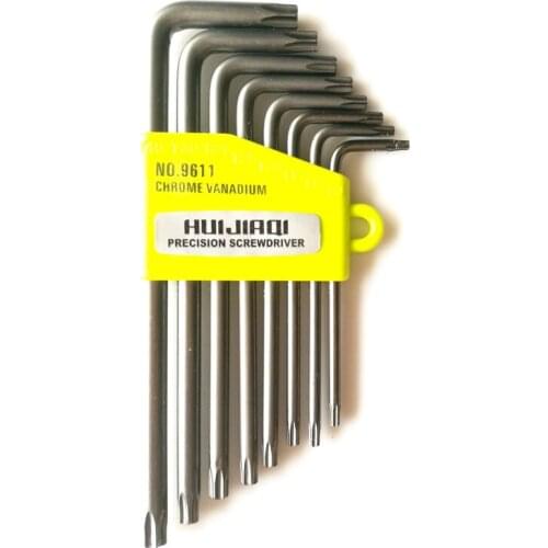 8pcs Star Torx Wrench Spanner Set T9 T10 T15 T20 T25 T27 T30 T40 Professional Box End Wrench Screwdriver Bits Hand Tools