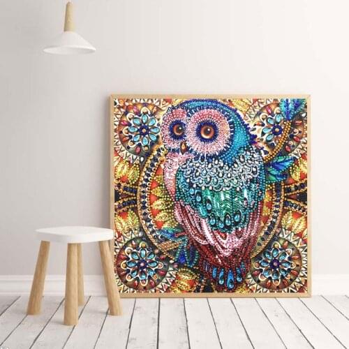 Owl 5D Special Shaped Diamond Painting Embroidery Needlework Rhinestone Crystal Cross Craft Stitch Kit DIY