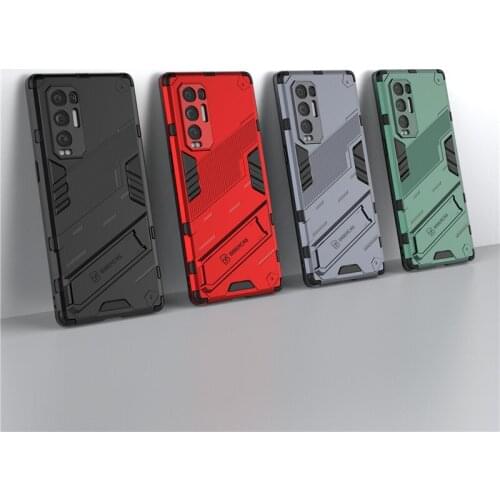 For Case OPPO Find X3 Neo Cover For Find X3 Neo Capas PC Punk Stlye Car Bracket Kickstand Cover For Find X3 Pro Neo Lite Fundas