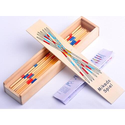 Kid Education Toys Wooden Traditional Mikado Spiel Children Early Educational Interaction Game Pick Up Sticks Game Party Toys