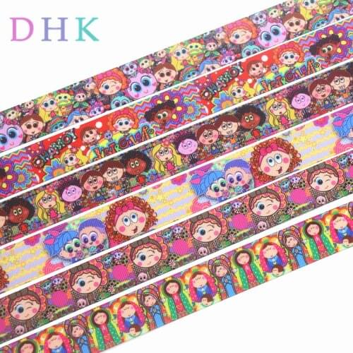 DHK 50yards cartoon printed grosgrain Ribbon Accessory hairbow headwear decoration Wholesale OEM S1037