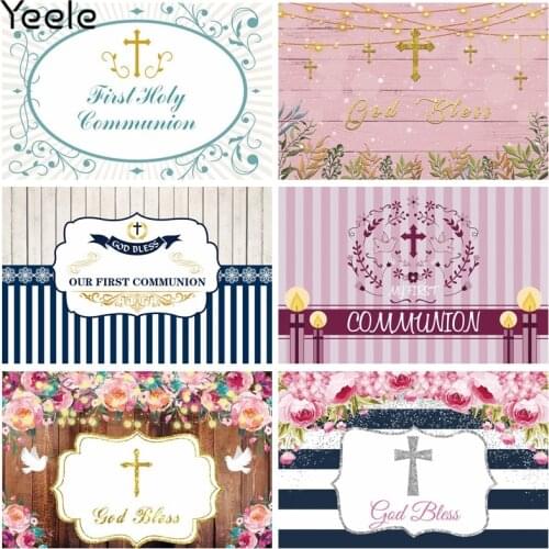 Yeele Blue Stripe First Communion Wooden Board Portrait Photography Backgrounds Customized Photographic Backdrops Photo Studio