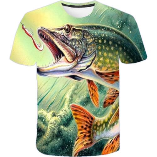 Beautiful Carp Fishing 3D All Over Print men t shirt Harajuku Fashion Short sleeve shirt women boy girl summer streetwear Unisex