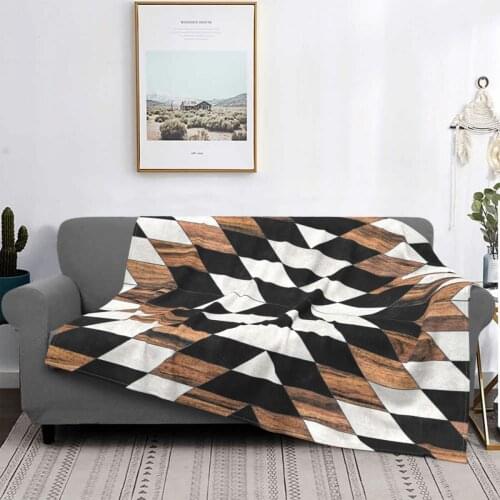 Urban Tribal Pattern No.13 - Aztec - Concrete And Wood Throw Blanket Stich Hood Plaid Fluffy Strandlaken