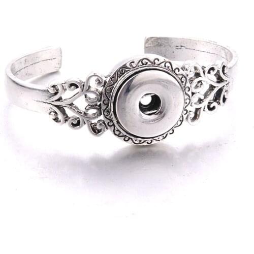 Hot Sale Snap Jewelry Metal Snap Bracelet Bangle Bracelet Fit 18mm 20mm Snap Button Jewelry For Women