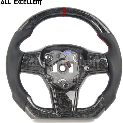 Customized Steering wheel For Tesla Model 3 Model Y 2017 2018 2019 2020 2021 Carbon fiber Racing Steering wheel
